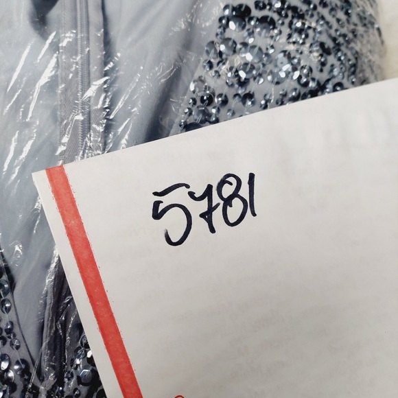 NEW Mac Duggal 10766 Blue Cocktail Sequin Short Midi Dress P5781 - Picture 9 of 9